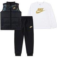 Nike Kids Unisex Baby 3 Piece Set - White / Black