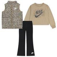 Nike Kids Girls Wild Warmth 3 Piece Vest Set - Black
