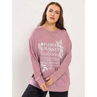 Yours Curve Stockholm Butterfly Sweatshirt