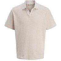 Jack & Jones Junior Boys Harry Short Sleeve Split Neck Polo Top - Sea Salt