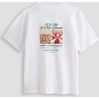 Jack & Jones Junior Boys Photo Back Print Short Sleeve T-Shirt - White