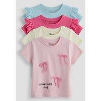 The Very Collection Girls 4 Pack T-Shirts - Multi