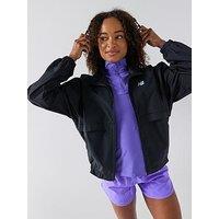 New Balance Womens Trackside Woven Jacket - Black