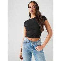 Diesel Bunny-Tail Wrap T-Shirt - Black