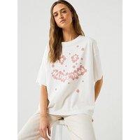 Ps Paul Smith Womans T-Shirt Happy Daisy - White