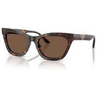 Emporio Armani Cat Eye Sunglasses- Dark Brown Havana