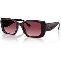 Coach Shallow Square Sunglasses- Dark Red