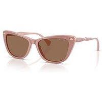 Ralph Cat Eye Sunglasses- Brown Lens With Pink Frame