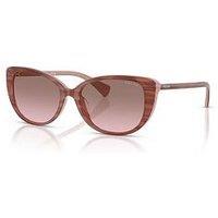 Ralph Butterfly Sunglasses- Red/Brown With Gradient Tint Lens