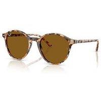 Ray-Ban Phantos Sunglasses- Polished Havana With Round Frame