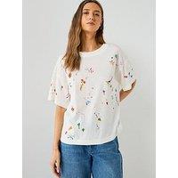 Ps Paul Smith Womens Paint Marks T-Shirt - White