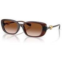 Versace Pillow Rectangular Sunglasses- Brown