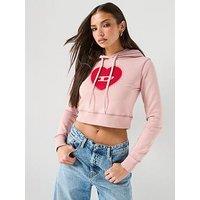 Diesel Heart Logo Hoodie - Pink