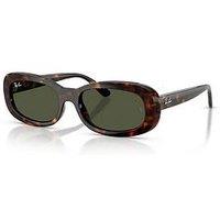 Ray-Ban Oval Sunglasses- Dark Havana