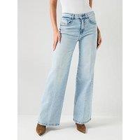 Diesel 1978 D-Akemi Mid Rise Wide Leg Flare Jeans - Light Blue