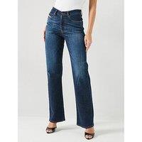 Diesel 1971 D-Sent High Waisted Straight Leg Regular Jeans - Navy