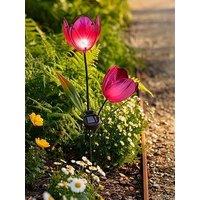 Heaven Sends Purple Tulip Solar Stake