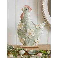 Heaven Sends Green Floral Felt Chicken Ornament