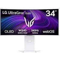 Lg 34In Ultragear Oled Wqhd 240Hz 0.03Ms G-Sync Compatible 800R Curved Gaming Monitor With Webos