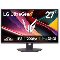 Lg 27In Ips Qhd 200Hz Gaming Monitor With Hdmi Dp & Height Adjustable Stand