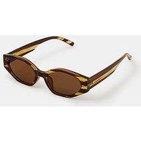 Accessorize Oval Stripe Tort Sunglasses