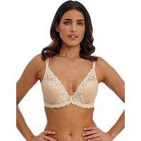 Wacoal Embrace Lace Plunge Underwire Bra - Naturally Nude / Ivory