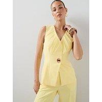 The Very Collection Hardware Detail Waistcoat - Yellow