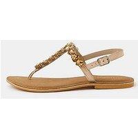 Accessorize Gemstone Leather Sandals