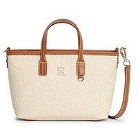 Tommy Hilfiger Th Monoplay Crossbody Tote Bag - Beige
