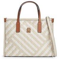 Tommy Hilfiger City Th Monogram Woven Tote Bag - Beige