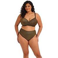 Elomi Sunset Shimmer Underwire Plunge Bikini Top - Gold Rush