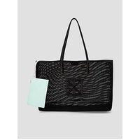 Calvin Klein Emblem Mesh Xl Tote - Black