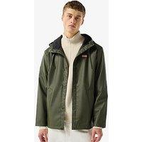 Hunter Mens Izzy Pu Hooded Jacket - Green