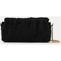 Accessorize Suedette Ruched Clutch Bag