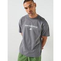 New Balance Mens Linear Graphic T-Shirt - Grey