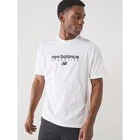 New Balance Mens Linear Graphic T-Shirt - White