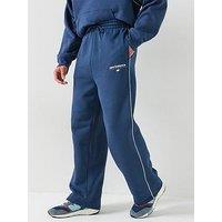 New Balance Mens Linear Graphic Fleece Pant - Navy