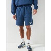 New Balance Mens Linear Graphic Short- Navy