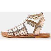 Accessorize Metallic Leather Gladiator Sandals