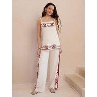Michelle Keegan Printed Wide Leg Co Ord Trouser - Print