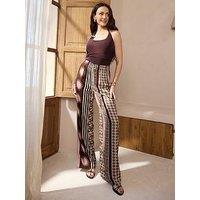 Michelle Keegan Printed Wide Leg Trouser - Print