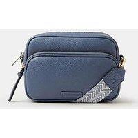 Accessorize Double Zip Crossbody Bag - Blue