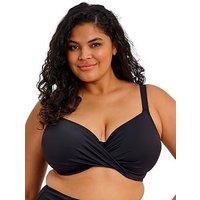 Elomi Plain Sailing Underwire Plunge Bikini Top - Black