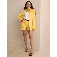 Michelle Keegan Belted Tailored Shorts Co-Ord - Yellow