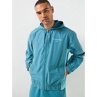 New Balance Mens Linear Graphic Woven Jacket - Blue