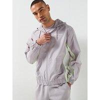 New Balance Mens Linear Graphic Woven Jacket - Grey