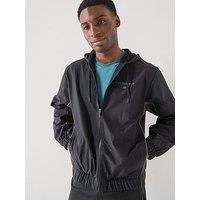 New Balance Mens Linear Graphic Woven Jacket - Black
