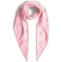 Tommy Hilfiger Script Monogram Linen Square Scarf - Pink