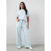 The Very Collection Wide Leg Supersoft Jeans - Light Wash