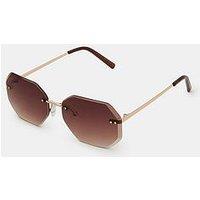 Accessorize Geometric Rimless Sunglasses